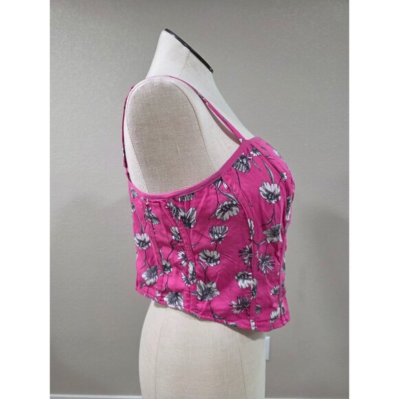 Torrid floral Corset Style Top With Smocked Back & Adjustable Straps -Size L - Picture 3 of 5